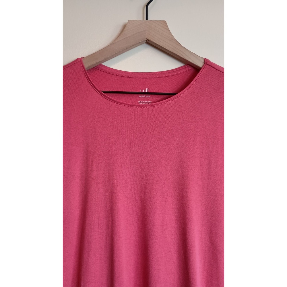 J.Jill NWT Perfect Pima Tunic Top Women's Medium Pomegranate Pink Long Sleeve - Picture 2 of 8